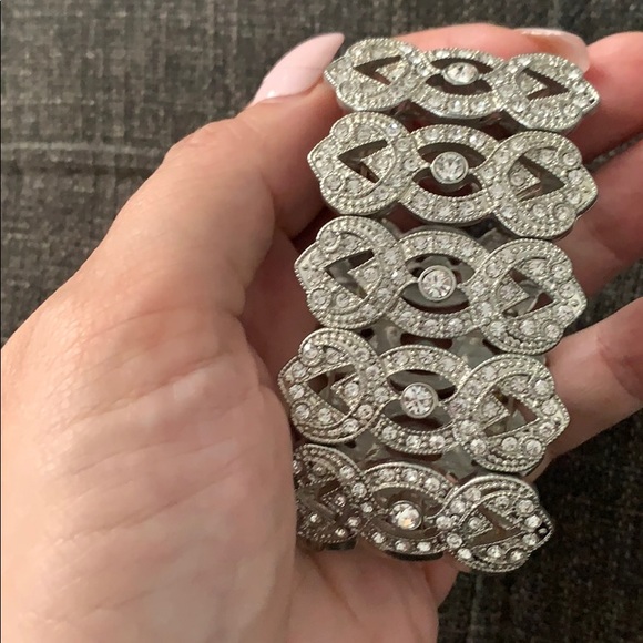 Silver fancy bracelet with elastic - Picture 2 of 3